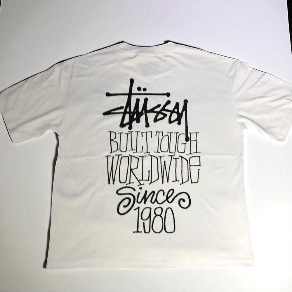 Stussy White Short Sleeve Tee Classic Casual